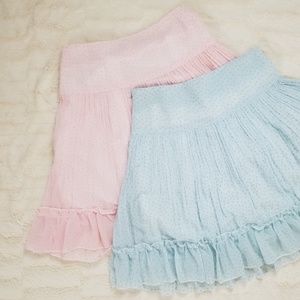 Pink Chiffon Ruffle Skirt